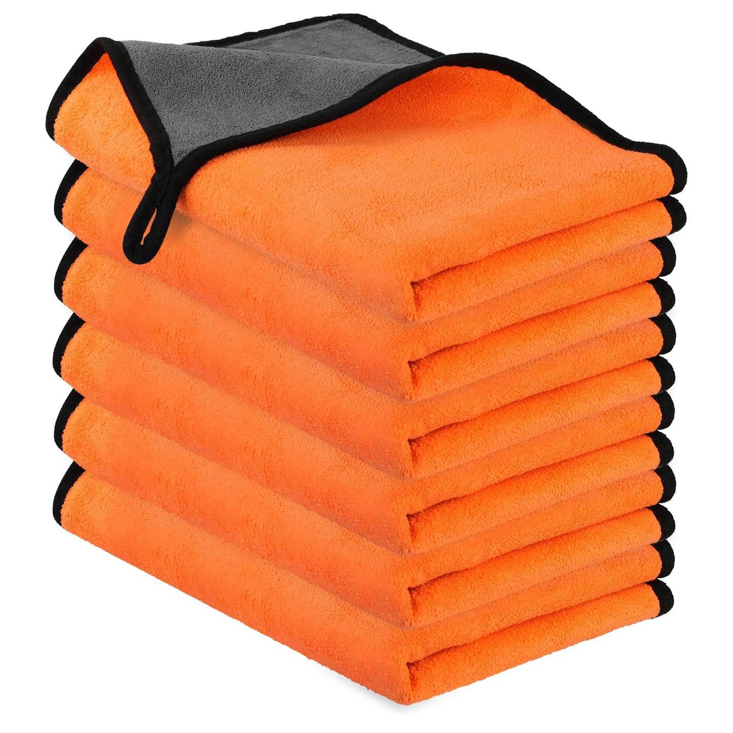URAQT Mikrofasertücher Auto, 6 PCS 500GSM Mikrofasertücher Multifunktionales Motorrad Fusselfreie Handtuch,Reinigungstuch Microfasertuch für Auto Haushalt Küche Fenster - 30x40CM