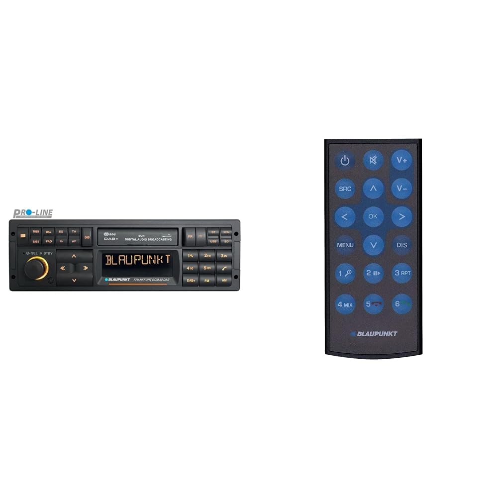 Blaupunkt Frankfurt RCM 82 Autoradio Anschluss für Lenkradfernbedienung, Bluetooth-Freisprecheinr & IR-Remote Control Scheckkartenfernbedienung