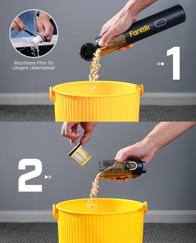 Fanttik Slim V8 Apex Battery Car Vacuum Cleaner with High Power, 19000Pa/45AW, RobustClean™ Handheld Vacuum Cleaner, 4-in-1 Mini Air Blower Pump, Portable Vacuum Cleaner for Car, Office Table,