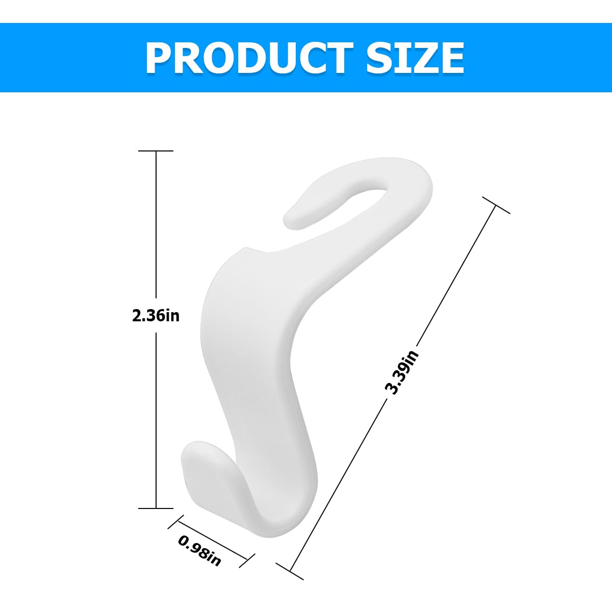 Car Headrest Hooks, 4 Pack Black Hidden Car Seat Hooks, Suitable for Hanging Bags, Shopping Bags, Toys for Kids, Car Accessories for Interior
