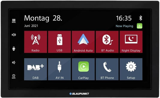 Blaupunkt Mannheim 600 DAB, 2-DIN Car Multimedia, 7 Inch Touchscreen, CarPlay, Android Car, DAB+, Bluetooth, Hands-Free System, USB, Input Reversing Camera, Equalizer, 180 Watt