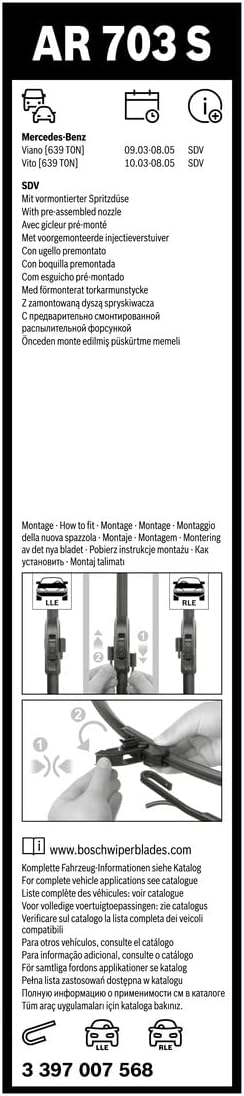Bosch Aerotwin AR703S 3397007568 Wiper Blade Wiper Blades Flat Bar Windscreen Wiper Wiper Blade 700/650 Set 2MMSERVICE