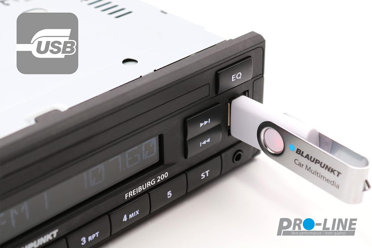 Blaupunkt Freiburg 200, 1-DIN Car Radio, USB, AUX Input, 200 W