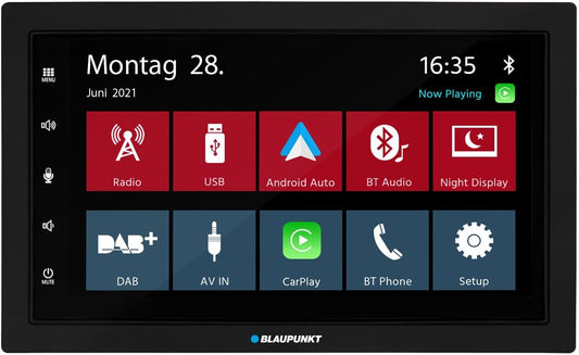 Blaupunkt Oslo 600 DAB, 2-DIN Car-Multimedia, 7 Zoll Touchscreen, Wireless CarPlay, Wireless Android Auto, DAB+, Bluetooth, Freisprecheinrichtung, USB, Eingang Rückfahrkamera, 180 Watt