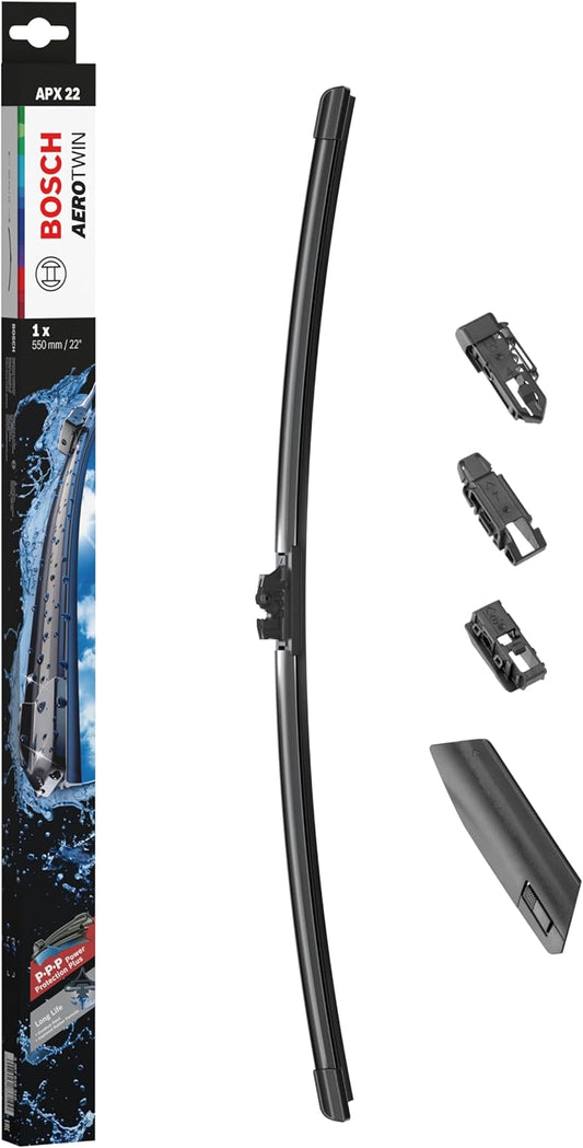 Bosch Automotive Bosch APX22 Aerotwin Windscreen Wiper, Length: 550 mm, Single Windscreen Wiper for Windscreen