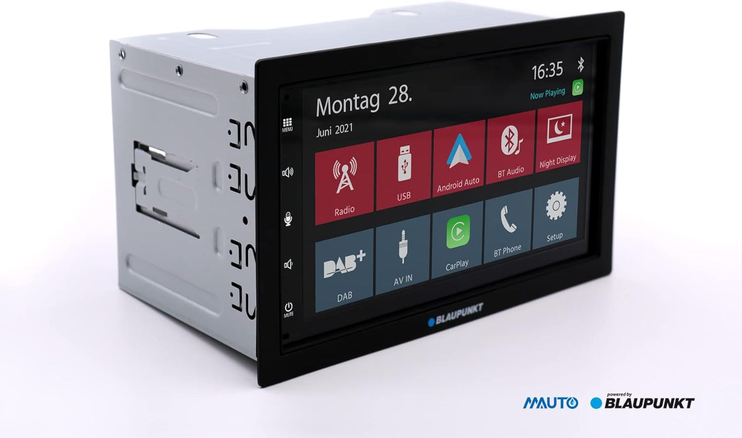 Blaupunkt Oslo 600 DAB, 2-DIN Car-Multimedia, 7 Zoll Touchscreen, Wireless CarPlay, Wireless Android Auto, DAB+, Bluetooth, Freisprecheinrichtung, USB, Eingang Rückfahrkamera, 180 Watt