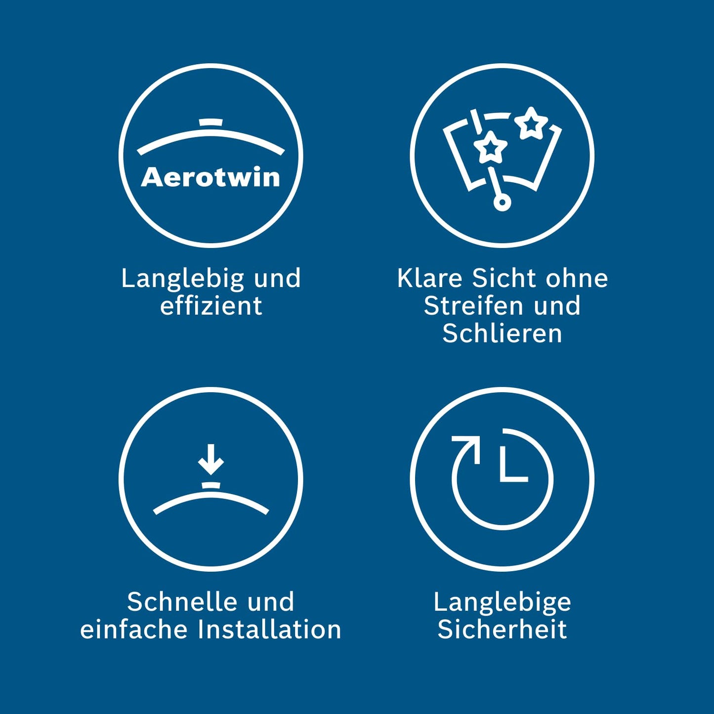 Bosch Aerotwin A555S Front-Scheibenwischer - Set mit 2 Ersatz-Scheibenwischern und vormontiertem Adapter - 2 Wischblätter, 600 mm und 400 mm