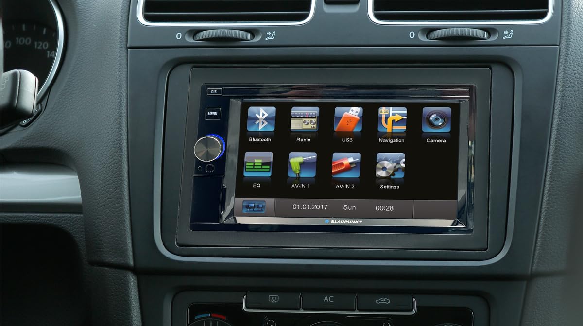 Blaupunkt Santa Cruz 370 Double DIN CD / MP3 Car Radio with Touchscreen/Bluetooth/USB/SD/iPod
