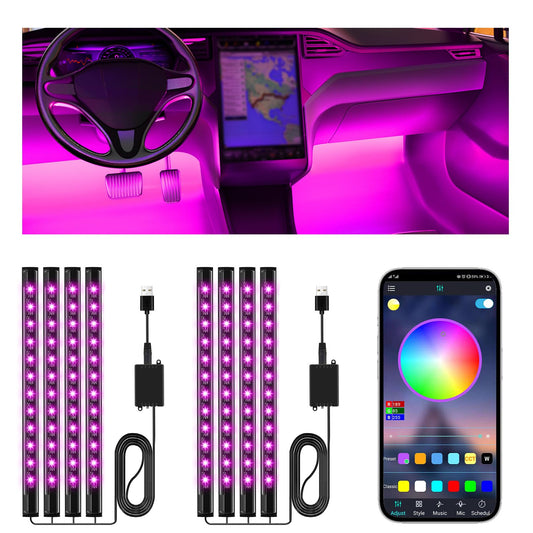 Winzwon Ambientebeleuchtung Auto Zubehör Innenraum, Led Innenraumbeleuchtung Auto Gadgets für Deko, Car Accessories Geschenke für Männer Frauen