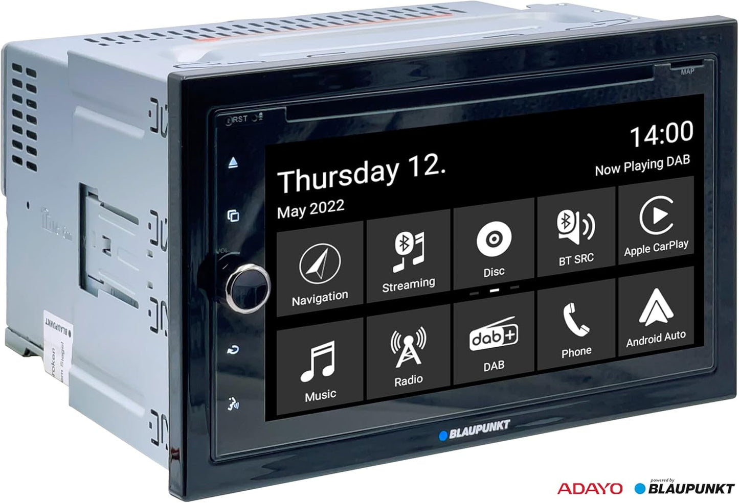 Blaupunkt Copenhagen 700 DAB (Navigation Prepared), 2-DIN Car Multimedia, 6.75 Inch Touch Screen, CarPlay, AndroidAuto, DAB+, Bluetooth, CD/DVD, 2 x USB, Aux, SD, 180 Watt
