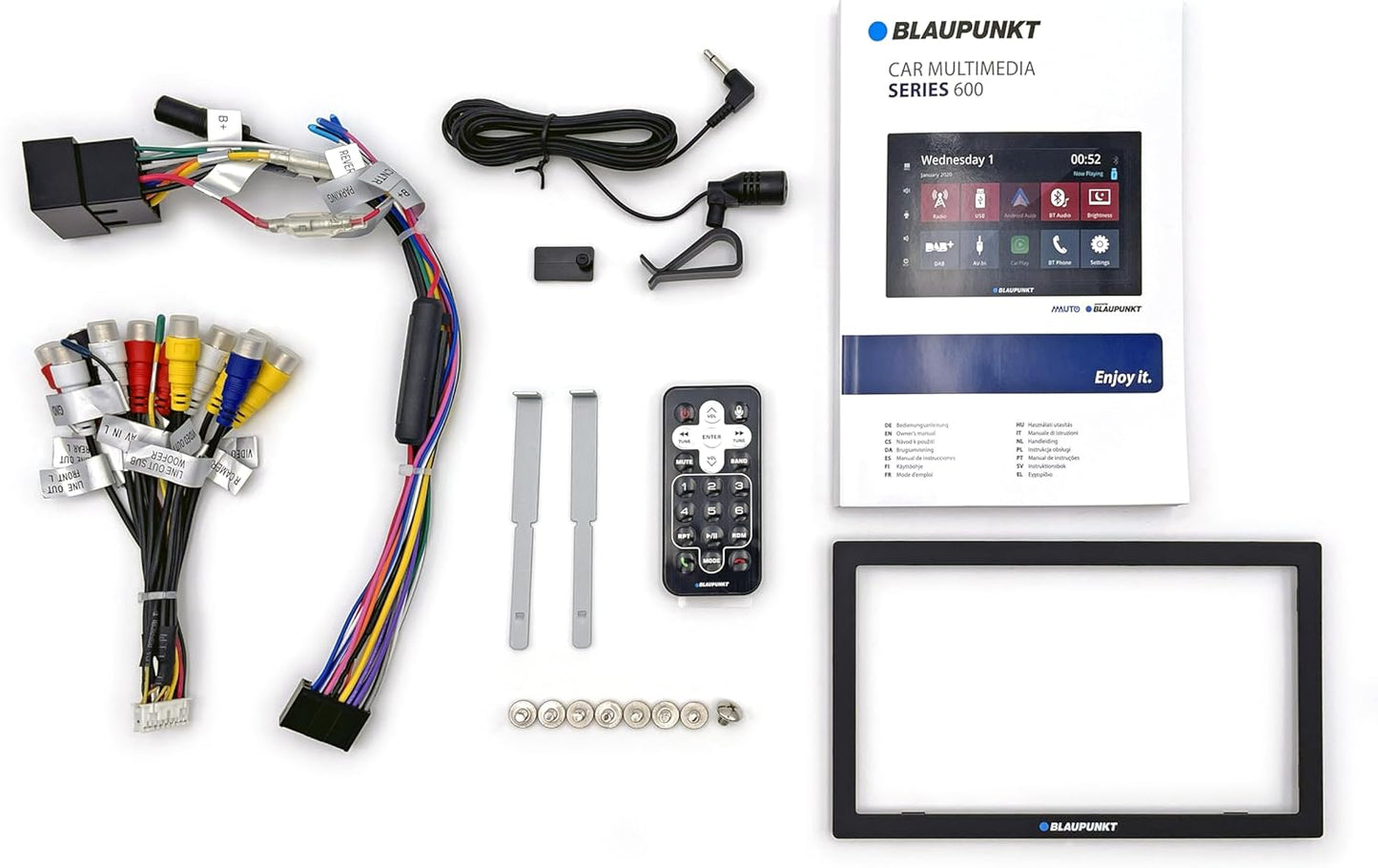 Blaupunkt Oslo 600 DAB, 2-DIN Car-Multimedia, 7 Zoll Touchscreen, Wireless CarPlay, Wireless Android Auto, DAB+, Bluetooth, Freisprecheinrichtung, USB, Eingang Rückfahrkamera, 180 Watt