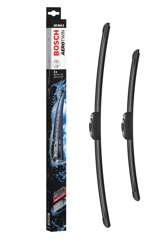 Bosch Automotive Scheibenwischer Aerotwin AR604S, Länge: 600mm/450mm - Set für Frontscheibe, Schwarz