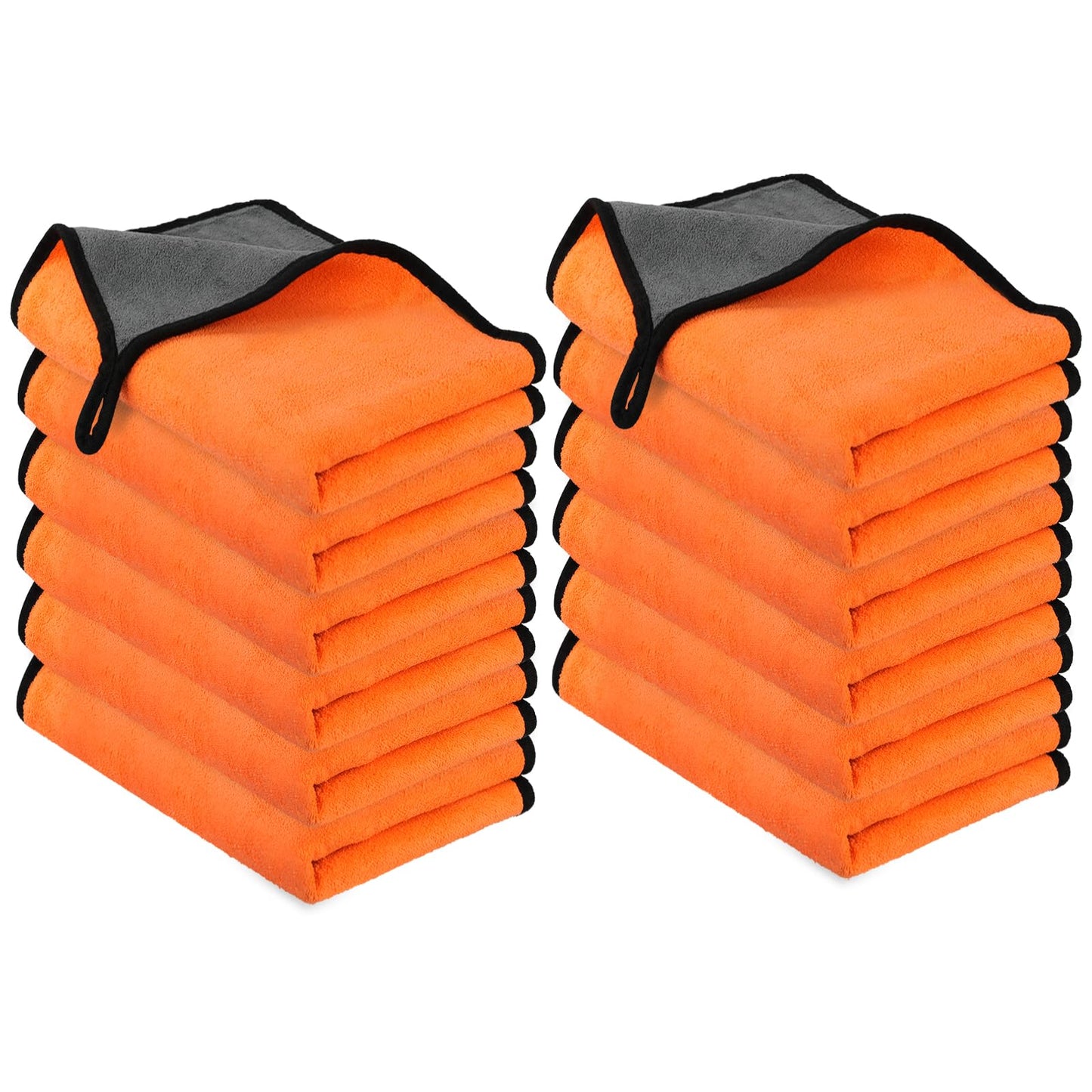 URAQT Mikrofasertücher Auto, 6 PCS 500GSM Mikrofasertücher Multifunktionales Motorrad Fusselfreie Handtuch,Reinigungstuch Microfasertuch für Auto Haushalt Küche Fenster - 30x40CM