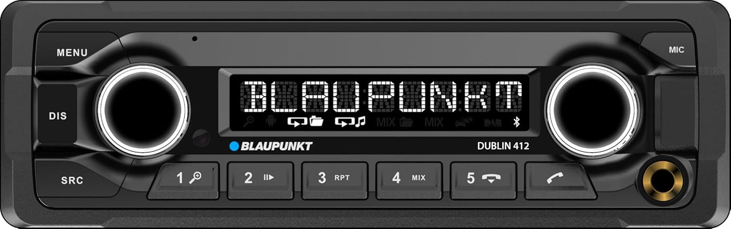 Blaupunkt Dublin 412, 1-DIN Autoradio, Bluetooth, AUX, USB, Freisprecheinrichtung, Lenkradfernbedienung, 200 Watt