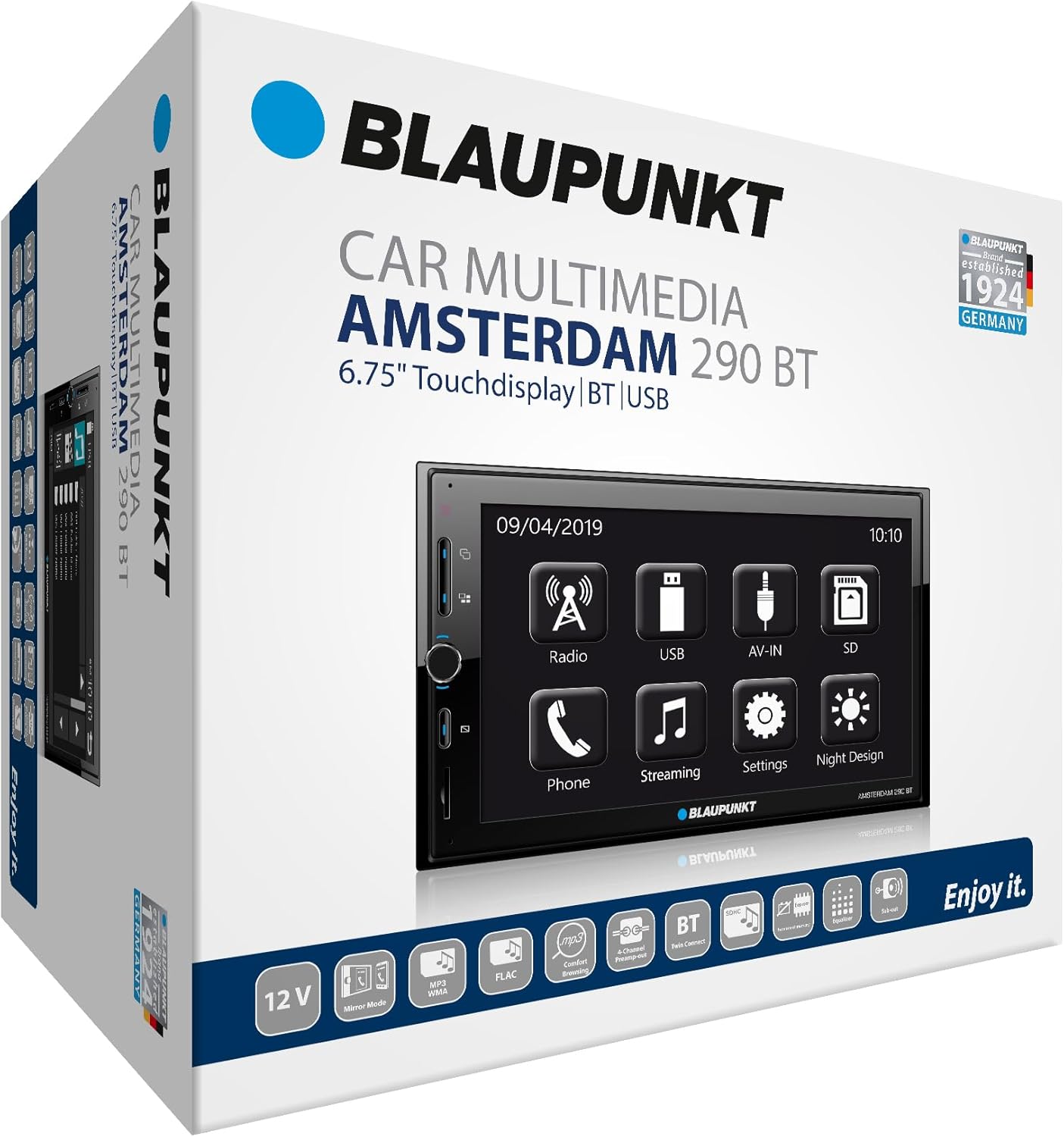 Blaupunkt Amsterdam 290 BT | 6.8'' Touchscreen, Bluetooth-Freisprecheinrichtung, Mirror Mode, USB, SDHC,2002018000006