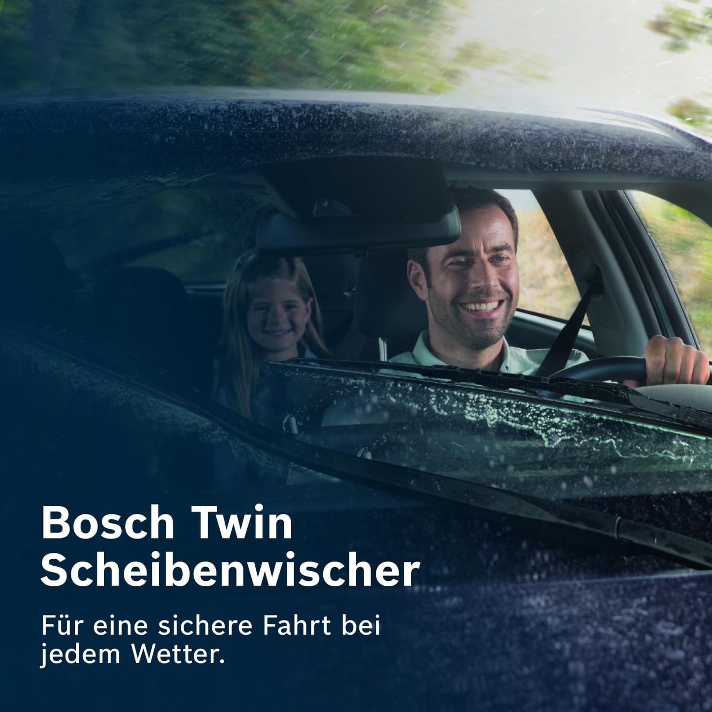 Bosch Twin 653 Front-Scheibenwischer - Set mit 2 Ersatz-Scheibenwischern und vormontiertem Quick-Clip-Adapter - 2 Wischblätter, 650 mm und 400 mm