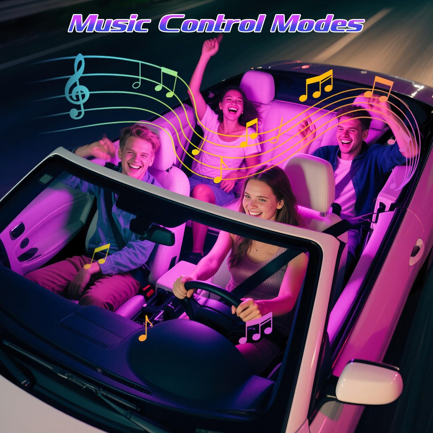 Winzwon Ambientebeleuchtung Auto Zubehör Innenraum, Led Innenraumbeleuchtung Auto Gadgets für Deko, Car Accessories Geschenke für Männer Frauen
