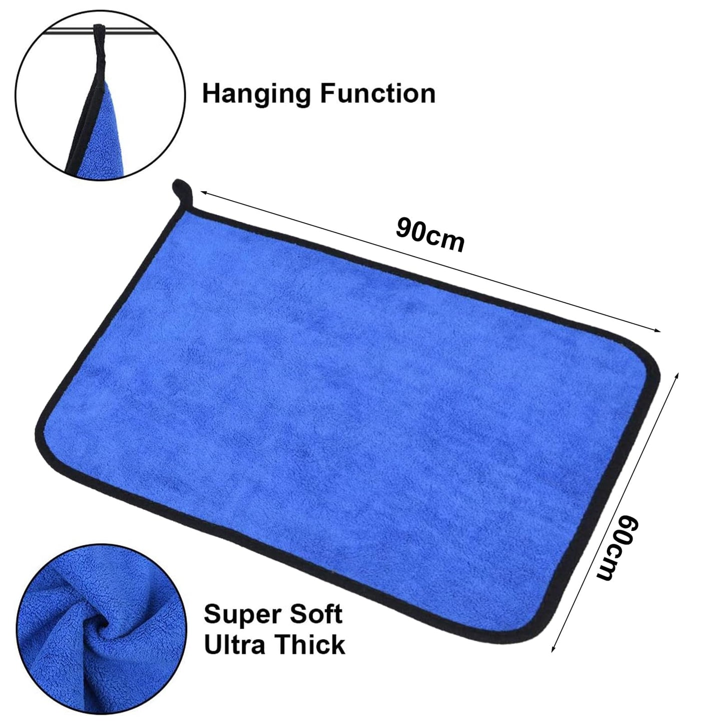 URAQT Mikrofasertücher Auto, 6 PCS 500GSM Mikrofasertücher Multifunktionales Motorrad Fusselfreie Handtuch,Reinigungstuch Microfasertuch für Auto Haushalt Küche Fenster - 30x40CM