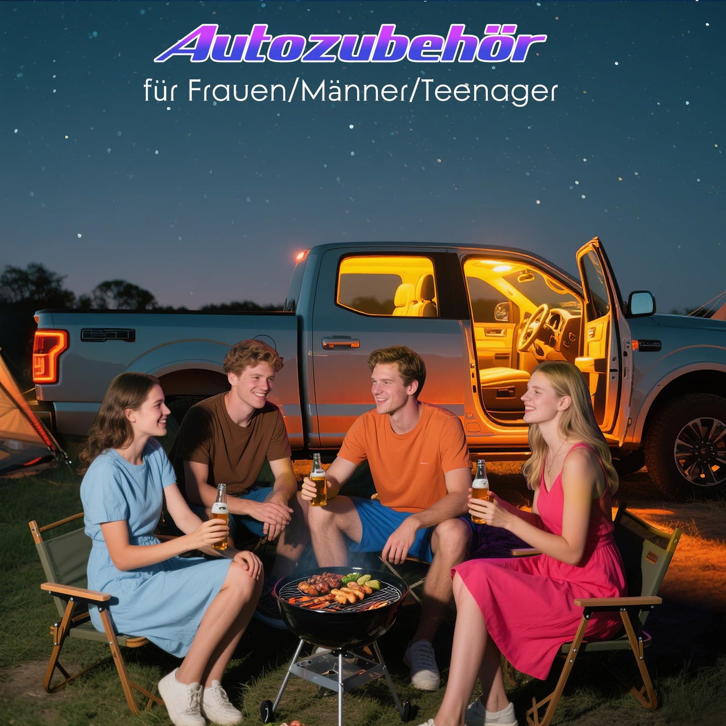 Winzwon Ambientebeleuchtung Auto Zubehör Innenraum, Led Innenraumbeleuchtung Auto Gadgets für Deko, Car Accessories Geschenke für Männer Frauen