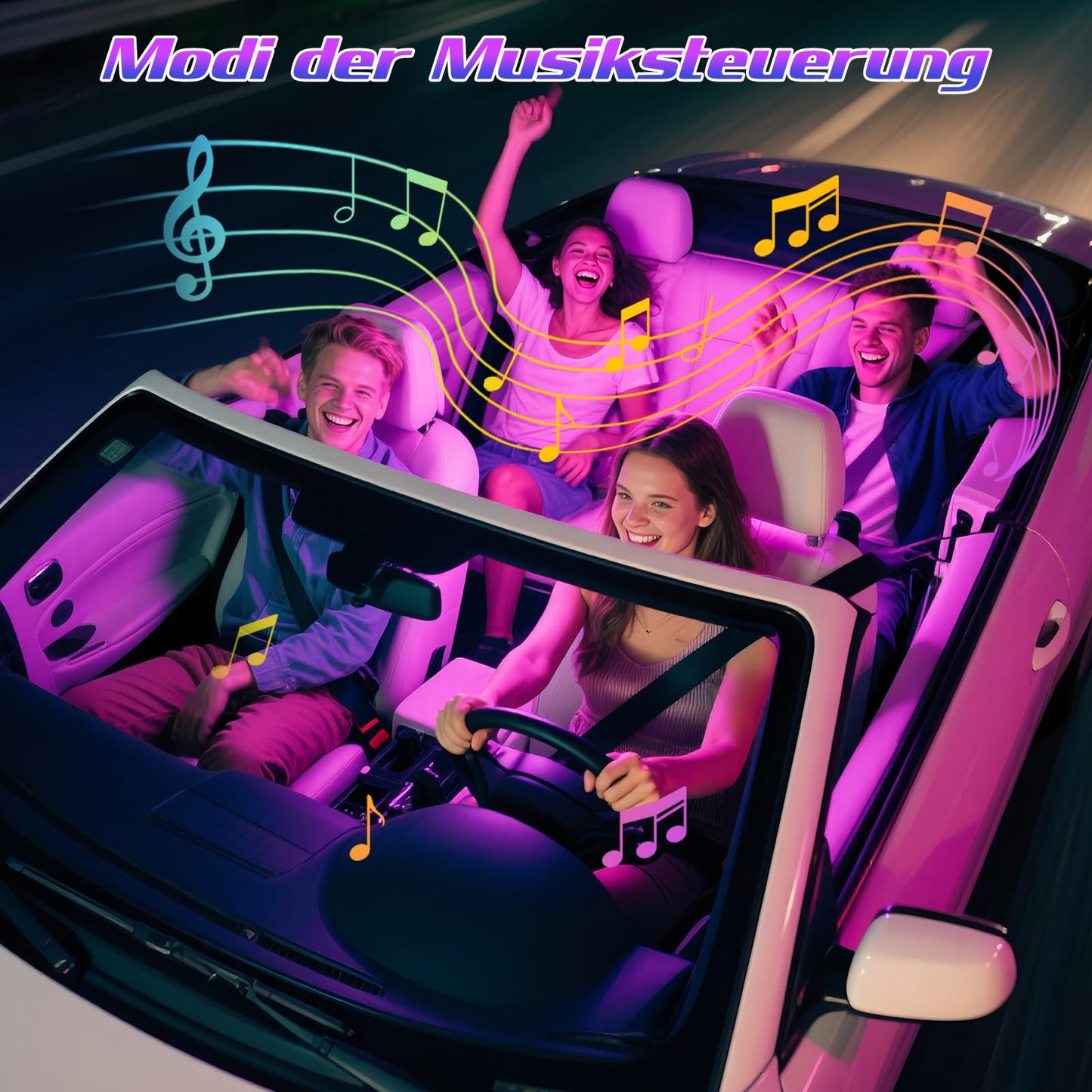 Winzwon Ambientebeleuchtung Auto Zubehör Innenraum, Led Innenraumbeleuchtung Auto Gadgets für Deko, Car Accessories Geschenke für Männer Frauen