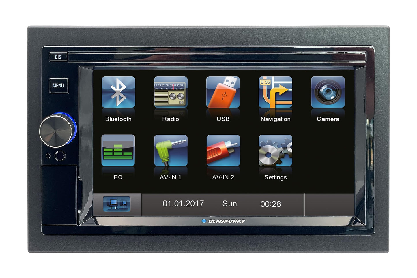 Blaupunkt Santa Cruz 370 Double DIN CD / MP3 Car Radio with Touchscreen/Bluetooth/USB/SD/iPod
