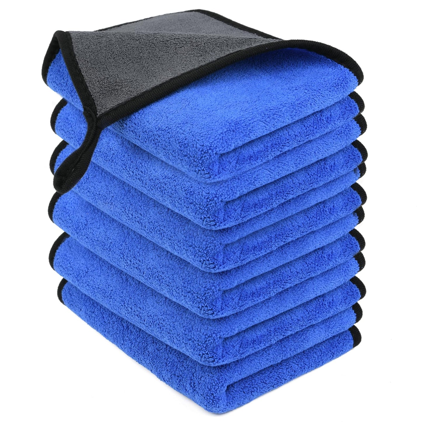 URAQT Mikrofasertücher Auto, 6 PCS 500GSM Mikrofasertücher Multifunktionales Motorrad Fusselfreie Handtuch,Reinigungstuch Microfasertuch für Auto Haushalt Küche Fenster - 30x40CM