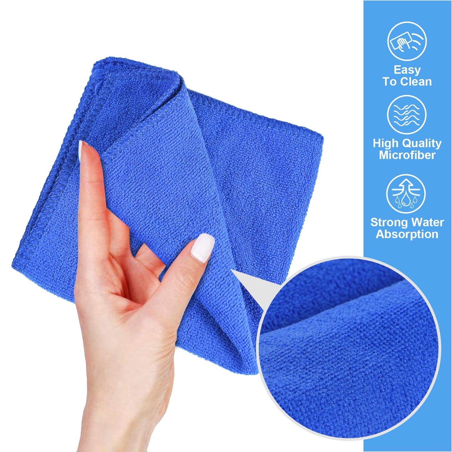 URAQT Mikrofasertücher Auto, 6 PCS 500GSM Mikrofasertücher Multifunktionales Motorrad Fusselfreie Handtuch,Reinigungstuch Microfasertuch für Auto Haushalt Küche Fenster - 30x40CM