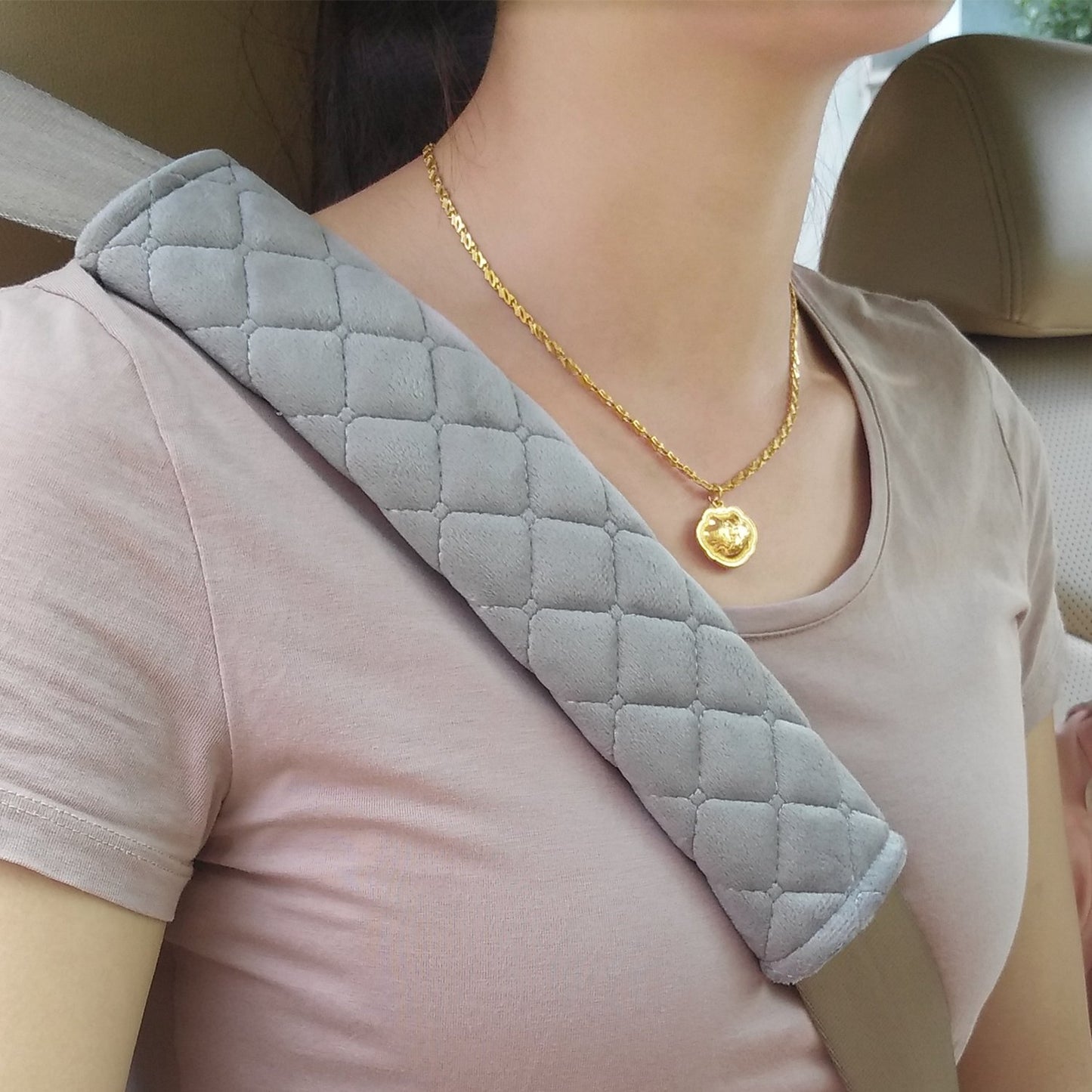MIKAFEN Auto Gurtpolster im Zweierpack, Polsterung für Sitzgurt im Auto für mehr Komfort auf der ReiseSchwarz
